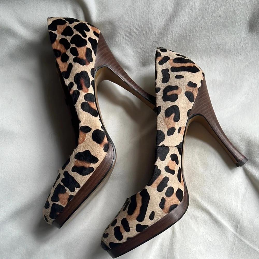 BCBGeneration Leopard Print Dania Calf Hair Pump - Picture 4 of 13